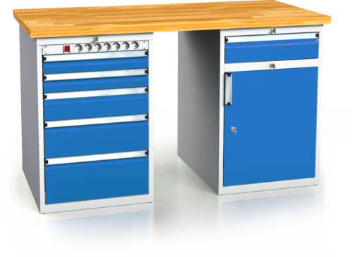 Workbenches alcera PROFI - board - container - container 880 x 1500 x 700